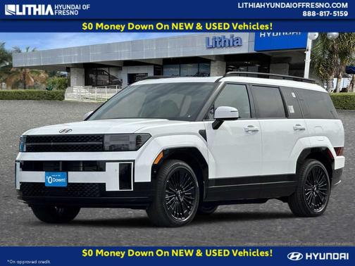 Serenity White 2026 Hyundai SANTA FE HEV Calligraphy