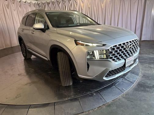 Shimmering Silver 2022 Hyundai SANTA FE HEV Blue