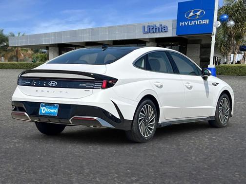 Serenity White 2026 Hyundai SONATA Hybrid SE