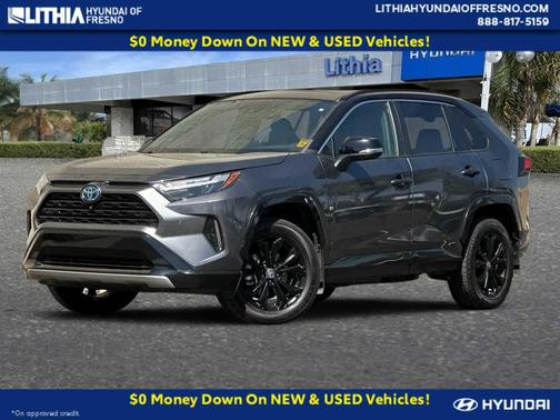 Magnetic Gray Metallic/Midnight Black Metallic 2023 Toyota RAV4 Hybrid SE