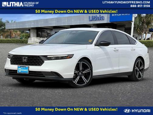 Platinum White Pearl 2023 Honda Accord Hybrid Sport