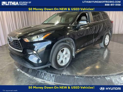 Midnight Black Metallic 2023 Toyota Highlander Hybrid LE