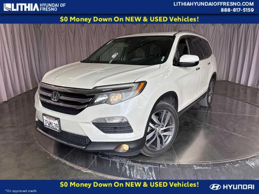 White Diamond Pearl 2016 Honda Pilot Touring