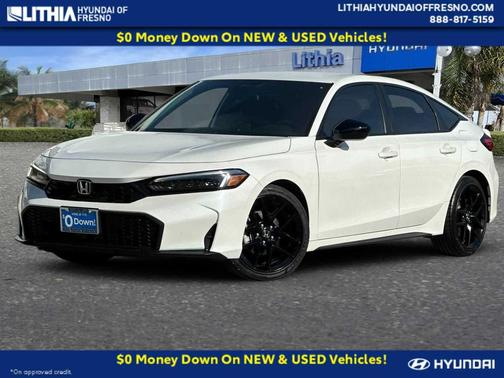 Platinum White Pearl 2025 Honda Civic Sport