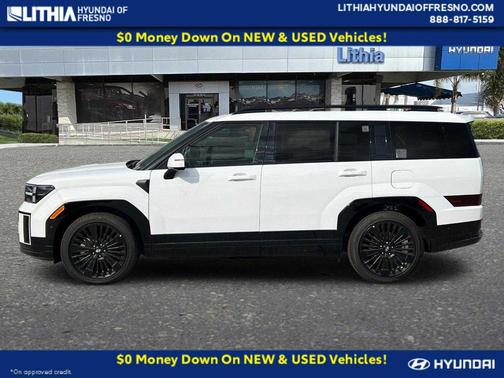 Serenity White 2026 Hyundai SANTA FE HEV Calligraphy AWD