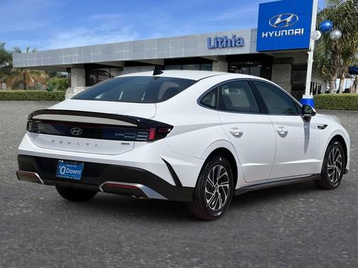 Serenity White 2026 Hyundai SONATA Hybrid Base