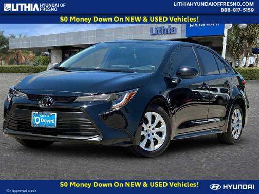 Midnight Black Metallic 2025 Toyota Corolla LE