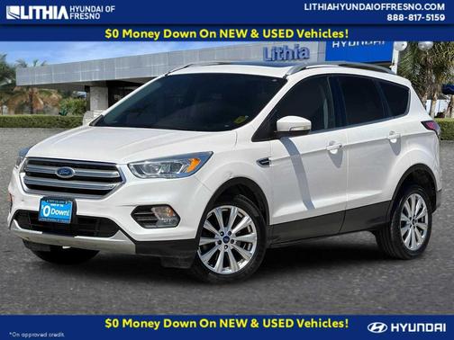 White Platinum Metallic Tri-Coat 2017 Ford Escape Titanium