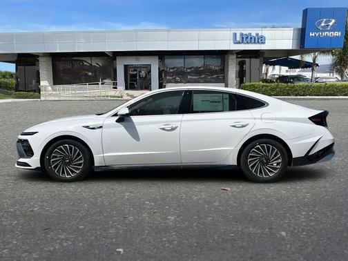 Serenity White 2026 Hyundai SONATA Hybrid SE
