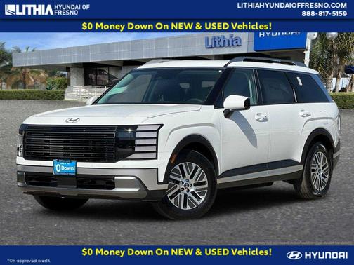 Creamy White Pearl 2026 Hyundai Palisade Hybrid Blue SEL 7P