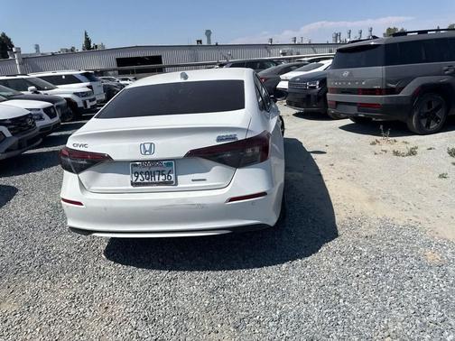 Platinum White Pearl 2025 Honda Civic Hybrid Sport Touring