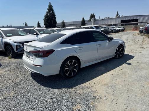 Platinum White Pearl 2025 Honda Civic Hybrid Sport Touring