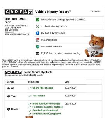 2001 Ford Ranger Edge SuperCab