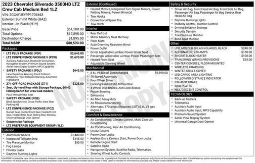 2023 Chevrolet Silverado 3500 LTZ