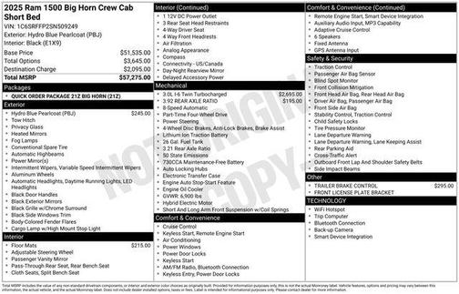 2025 RAM 1500 Big Horn/Lone Star
