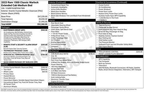 2023 RAM 1500 Classic Warlock Quad Cab 4x4 6'4' Box
