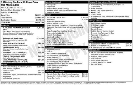 2020 Jeep Gladiator Rubicon