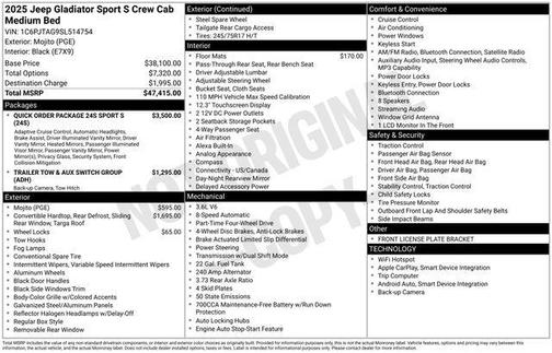 2025 Jeep Gladiator Sport S