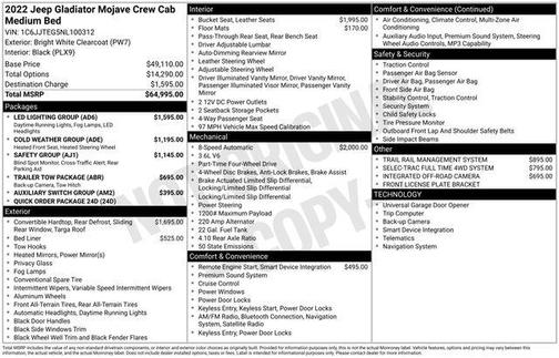 2022 Jeep Gladiator Mojave 4x4