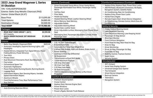 2023 Jeep Grand Wagoneer L Series III Obsidian 4x4