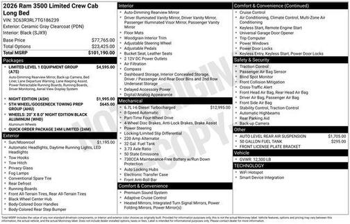 2026 RAM 3500 Limited