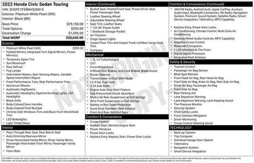 2022 Honda Civic Touring