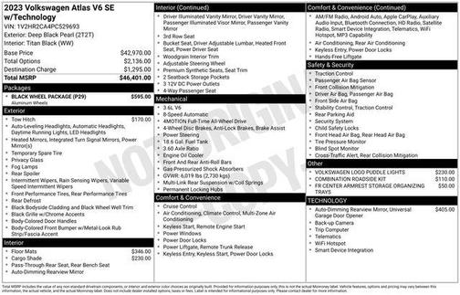 2023 Volkswagen Atlas 3.6L SE w/Technology