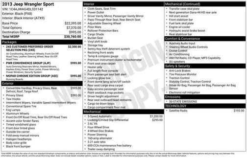 2013 Jeep Wrangler Sport