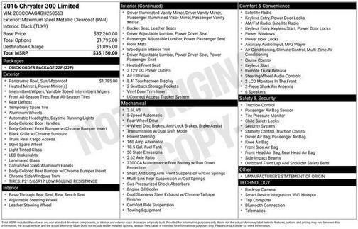 2016 Chrysler 300 Limited