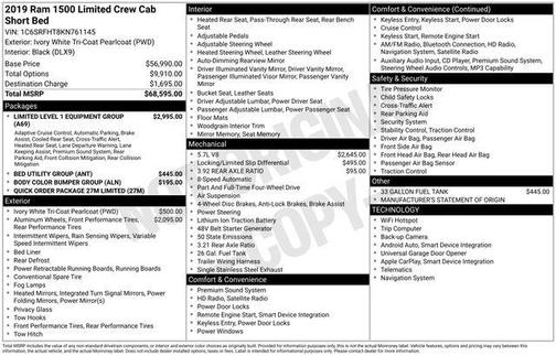 2019 RAM 1500 Limited