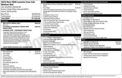 2024 RAM 2500 Laramie Crew Cab 4x4 6'4' Box