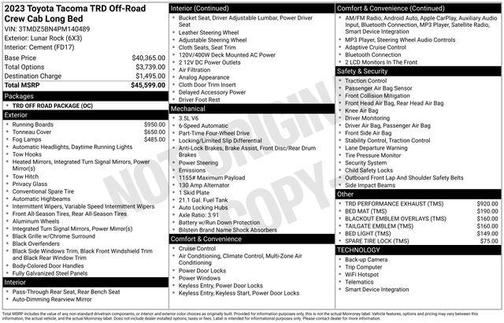 2023 Toyota Tacoma TRD Off Road