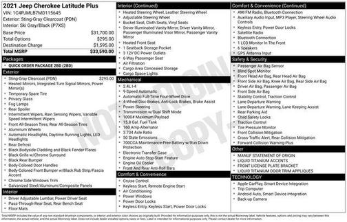 2021 Jeep Cherokee Latitude Plus
