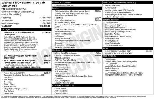 2025 RAM 2500 Big Horn Crew Cab 4x4 6'4' Box