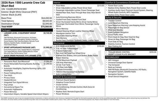 2026 RAM 1500 Laramie