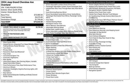 2024 Jeep Grand Cherokee 4xe Overland