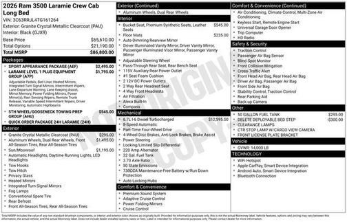 2026 RAM 3500 Laramie