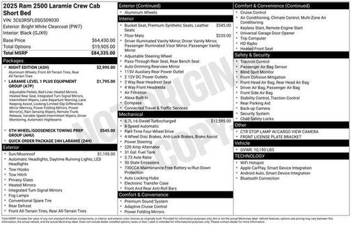 2025 RAM 2500 Laramie Crew Cab 4x4 6'4' Box