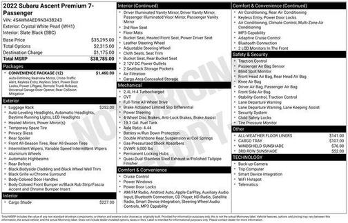 2022 Subaru Ascent Premium 7-Passenger