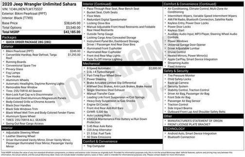 2020 Jeep Wrangler Unlimited Sahara