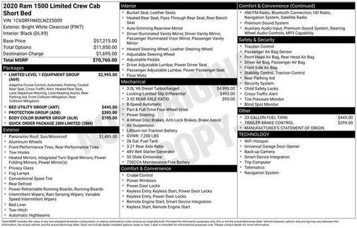 2020 RAM 1500 Limited