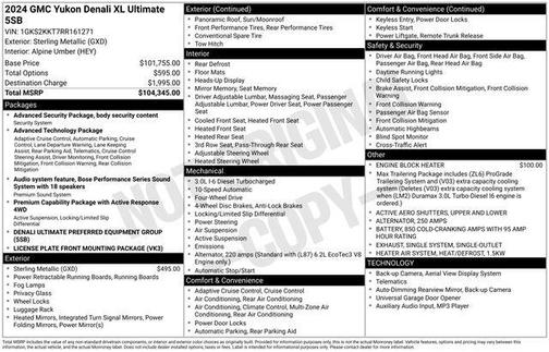 2024 GMC Yukon XL Denali Ultimate