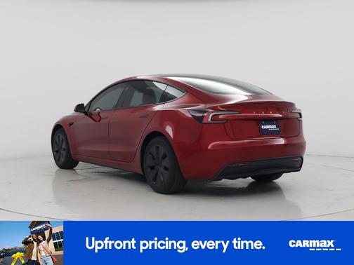 Red 2025 Tesla Model 3 Long Range