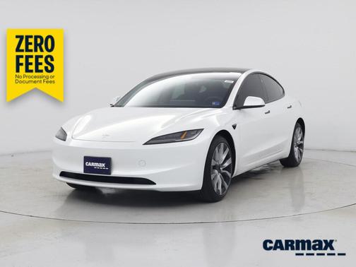 White 2025 Tesla Model 3 Long Range