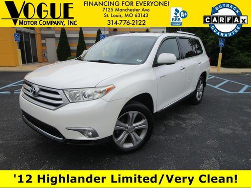 Blizzard Pearl 2012 Toyota Highlander Limited