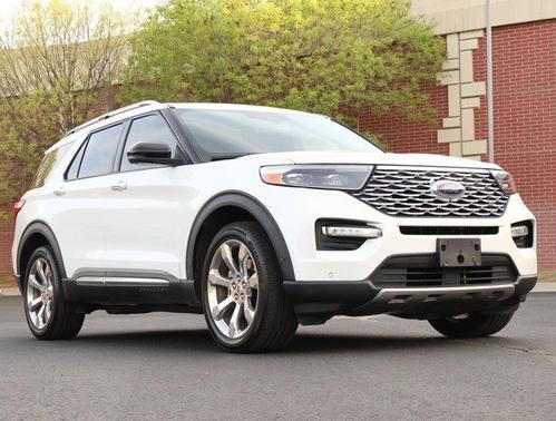 Star White Metallic Tri-Coat 2020 Ford Explorer Platinum