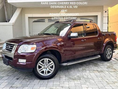 Red 2008 Ford Explorer Sport Trac Limited