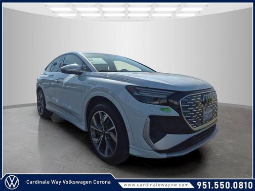 Glacier White 2023 Audi Q4 e-tron Sportback Prestige 50 quattro
