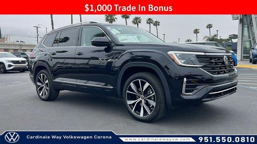 Deep Black Pearl 2025 Volkswagen Atlas 2.0T SEL Premium R-Line 4MOTION