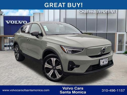 Sage Green Metallic 2023 Volvo C40 Recharge Pure Electric Twin Plus